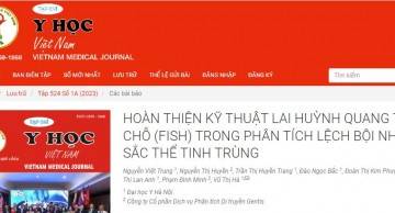 Hoàn thiện kỹ thuật lai huỳnh quang tại chỗ (FISH) trong phân tích lệch bội nhiễm sắc thể tinh trùng